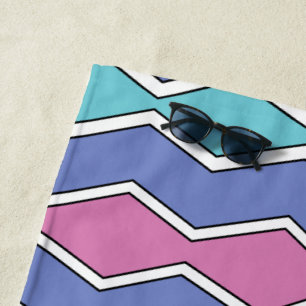 Serviette De Plage ZigZag, des sommets vibrants