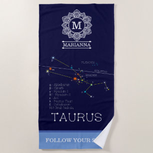 Serviette De Plage Zodiaque Taurus