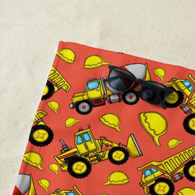 Serviette de plage Zone de construction (En situation)