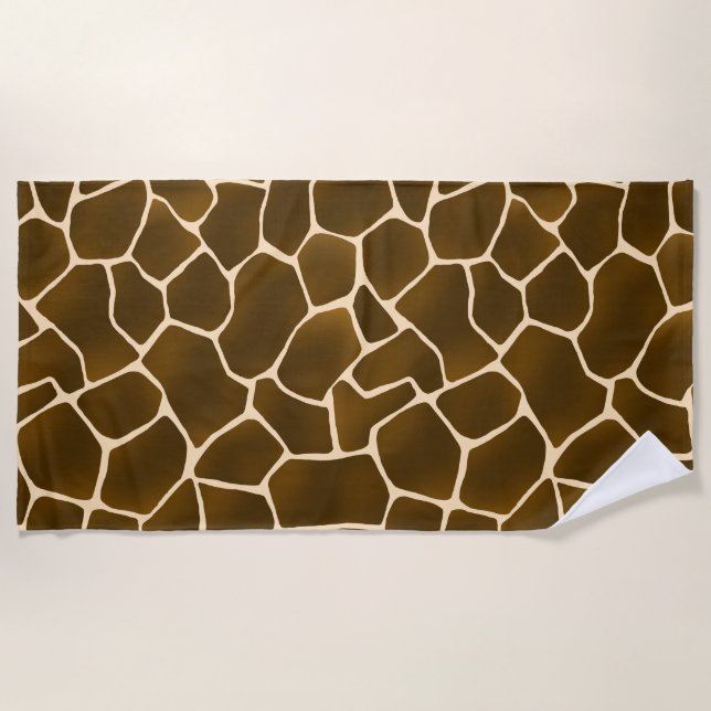 Serviette De Plage Zones de girafe Sauvage Safari Peau animal Imprime (Devant)