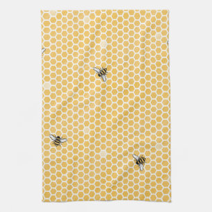 Serviette de plat d'abeille de miel