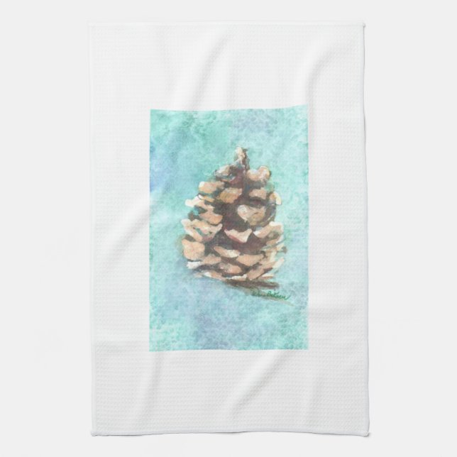 Serviette de plat de cuisine de Pinecone (Vertical)