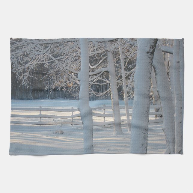 Serviette de plat de saison hivernale (Horizontal)