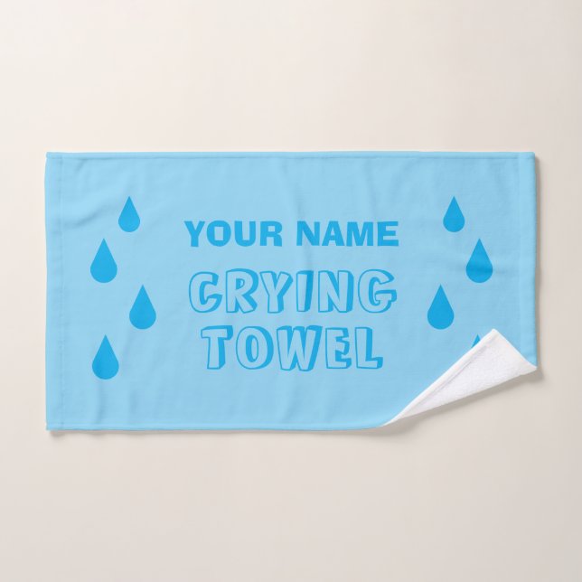 Serviette de pleurs personnalisée avec des larmes  (Serviette à main)