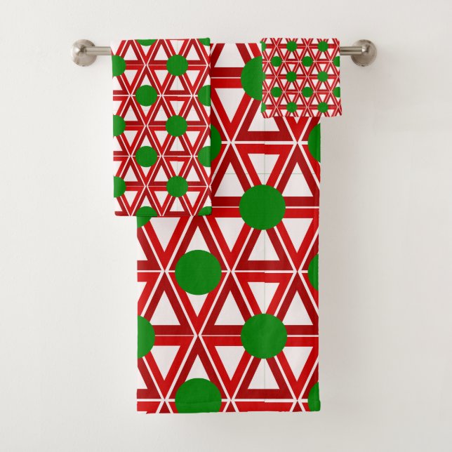 Serviette de quilterie de triangle de Noël (En situation)