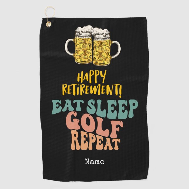 Serviette de retraite pour golfeur (Devant)