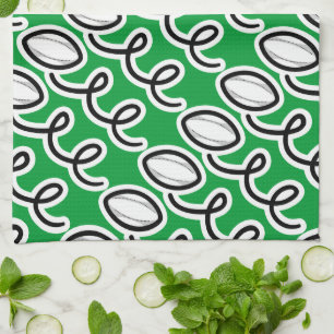 Serviette de rugby personnalisée   Design de thè