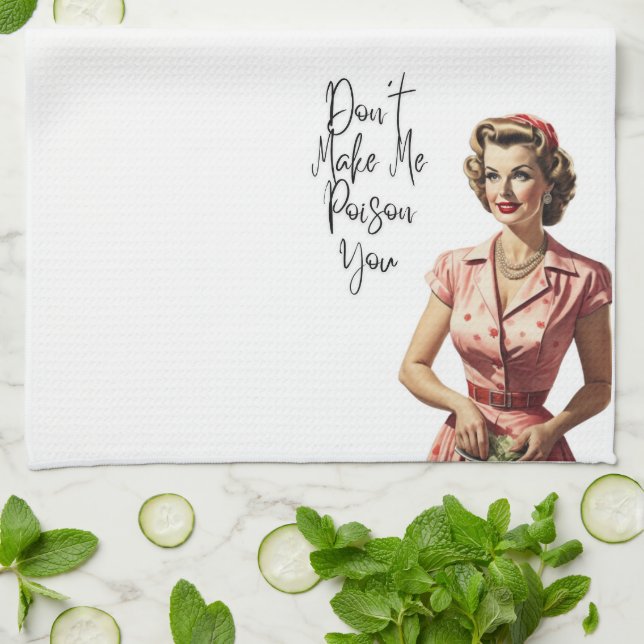 Serviette de sac à farine rétro - Serviette de cui (Plié)