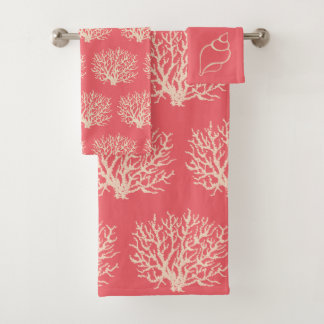 Serviette De Salle De Bains En Corail Rose