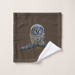 Serviette de salle de bains réglée avec le hibou
