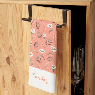 Serviette de semaine personnalisée aux coquelicots