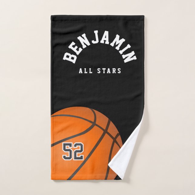Serviette de sport de basket-ball personnalisée -E (Serviette à main)