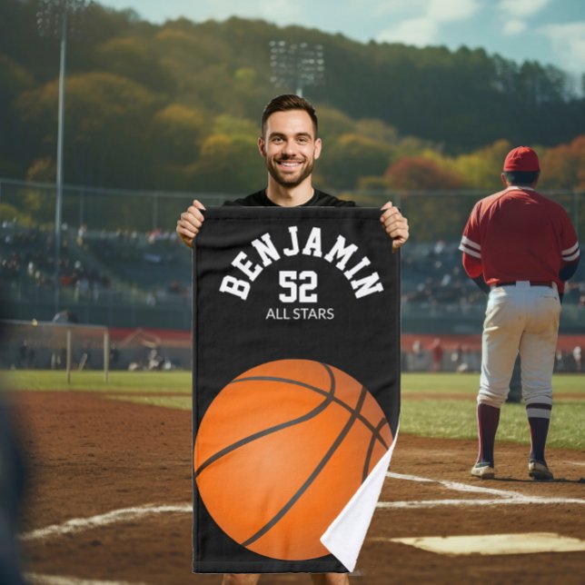 Serviette de sport de basket-ball, serviette de ba (Créateur téléchargé)