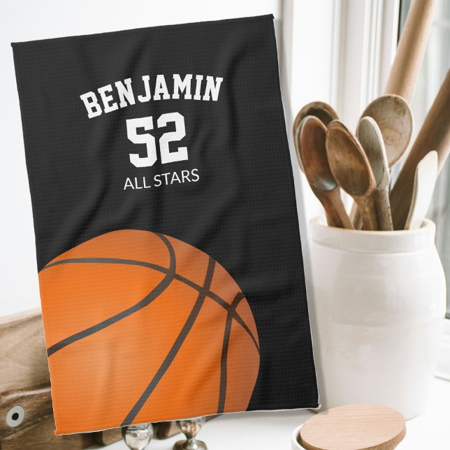 Serviette de sport de basket-ball, serviette de ca (Créateur téléchargé)