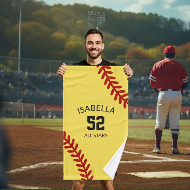 serviette de sport softball, serviette de bain coa (Créateur téléchargé)