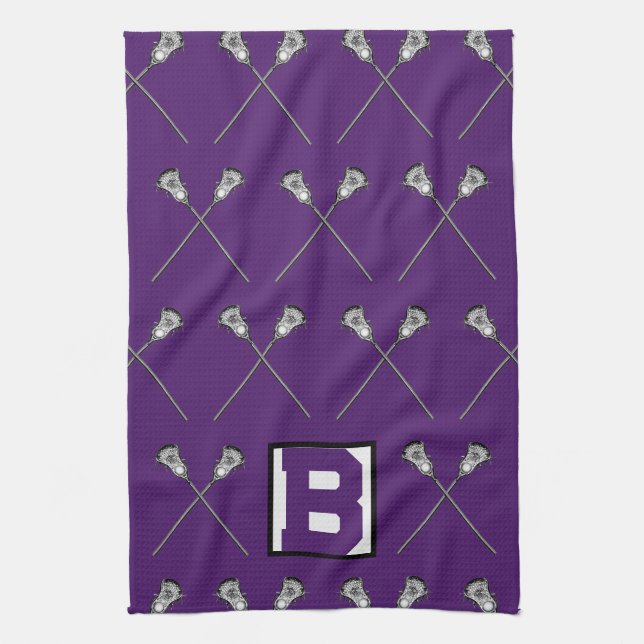 Serviette de sport violette de Lacrosse (Vertical)