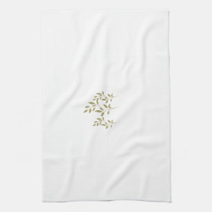 Serviette de table avec feuilles et conception de