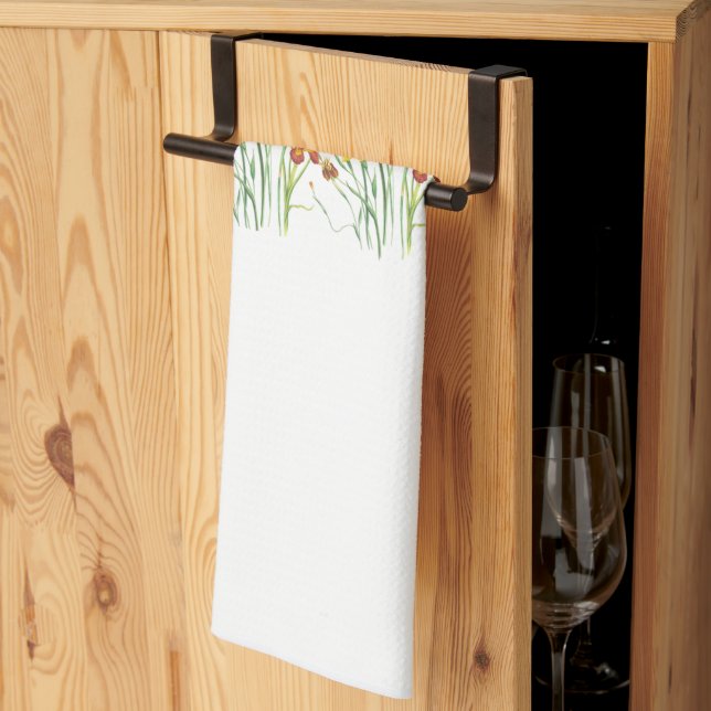 Serviette de table feuille florale pour une touche (Pliage en tiers)