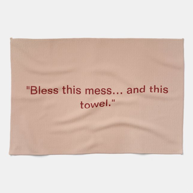 Serviette de texture papier "Bénissez ce mess" (Horizontal)