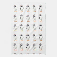 Serviette de thé au Puffin