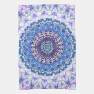 Serviette de thé bleue de cuisine de lumière de