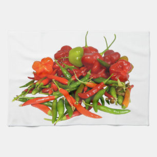 Serviette De Thé Chillies fraîchement cuite