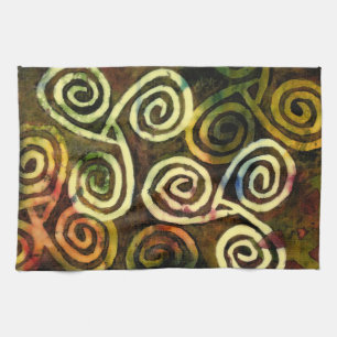 Serviette de thé d'art de caverne