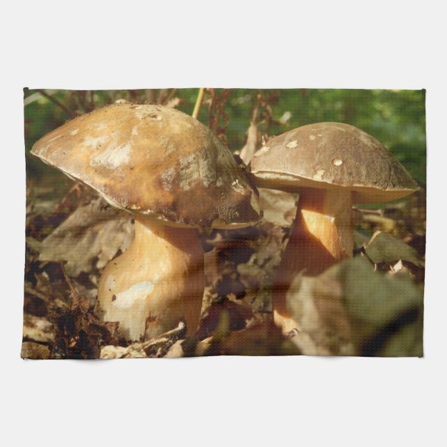 Serviette de thé de champignon de petit pain de (Horizontal)