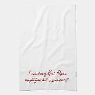 Serviette de thé de citation de Karl Marx Downton