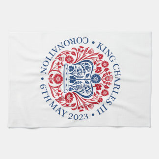 Serviette de thé de couronnement King Charles III