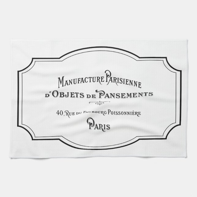 Serviette de thé de cuisine - Parisienne Paris (Horizontal)