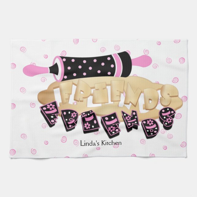 Serviette de thé de la pâte de biscuit d'amis (Horizontal)