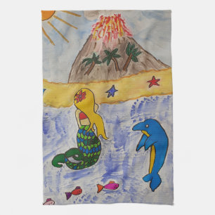 Serviette de thé de l'île Mermaid
