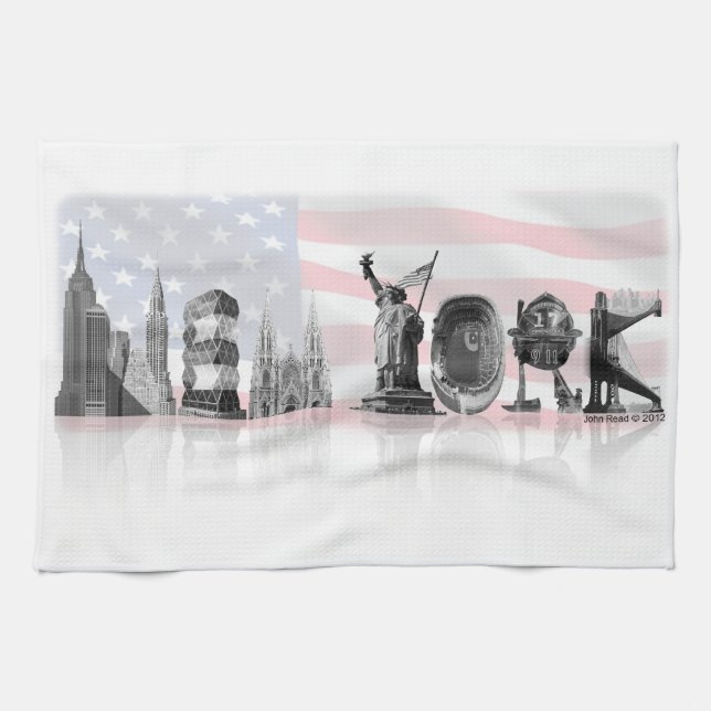 Serviette de thé de New York (Horizontal)
