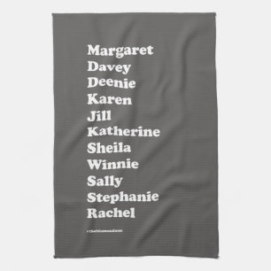Serviette de thé de peloton de fille (grise)
