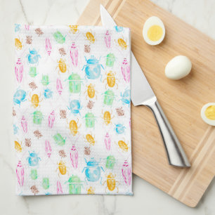Serviette de thé de porc colorée