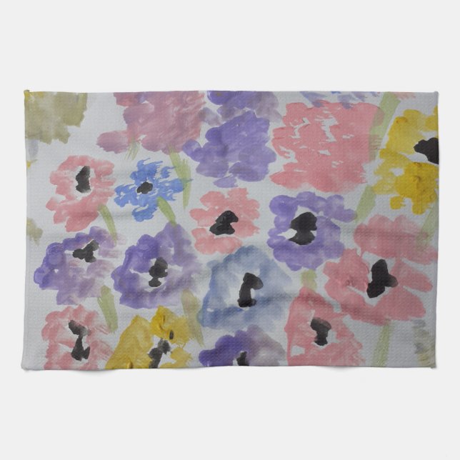 Serviette de thé Fleur sauvage d'été (Horizontal)