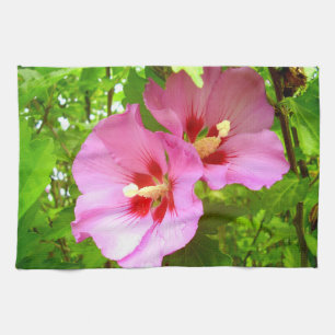 Serviette de thé Hibiscus rose