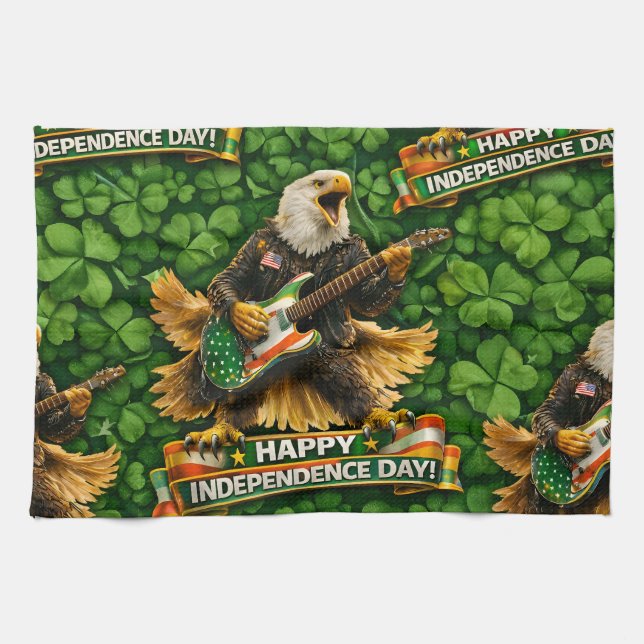 Serviette de thé Rockstar American Eagle Independe (Horizontal)