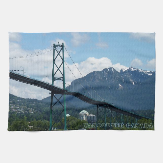 Serviette de thé souvenir personnalisée Vancouver (Horizontal)