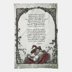 Serviette de thé victorienne de "amour" de Rosset