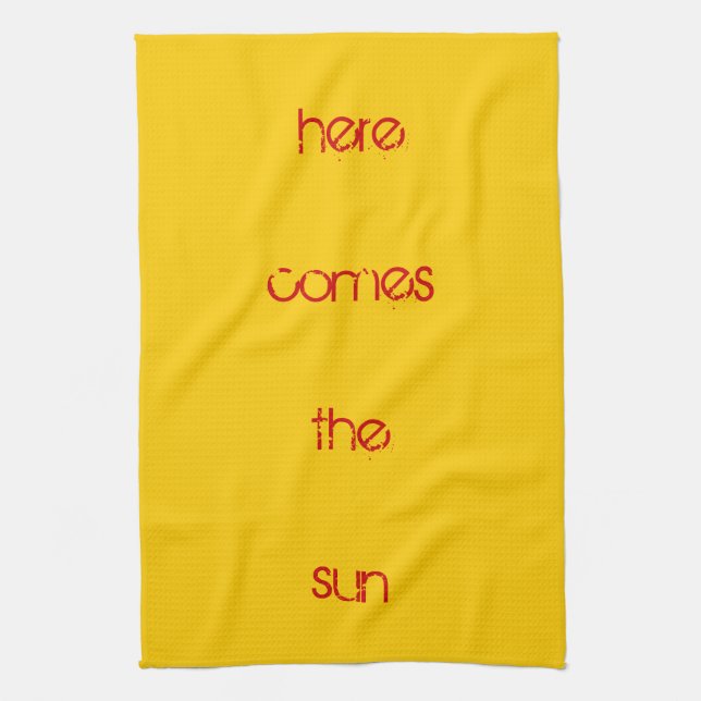 Serviette de thé - vient ici le soleil (Vertical)
