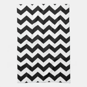 Serviette de thé - Zipzags noirs