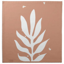 Serviette de tissu botanique pour décoration de cu