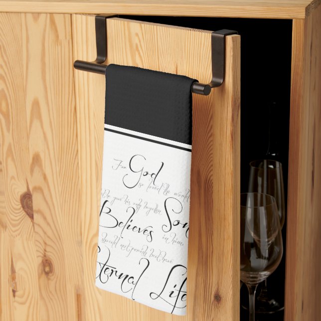 serviette de toilette avec Jean 3:16 (Pliage en tiers)