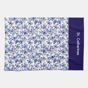 Serviette de toilette bleue personnalisée