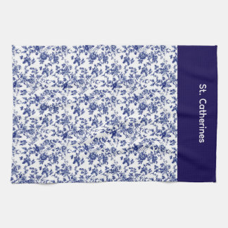 Serviette de toilette bleue personnalisée