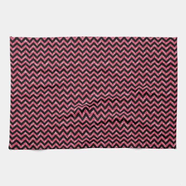 Serviette de toilette Chevron Parties scintillant (Horizontal)