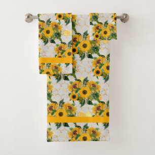 Serviette de tournesol Jaune Salle de bain