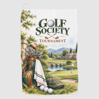Serviette de tournoi de la Société de Golf Vintage